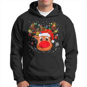 Rudolph Red Nose Reindeer Santa Christmas V3 Men Hoodie - Thegiftio UK