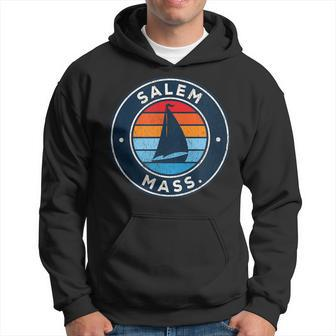 Salem Massachusetts Ma Vintage Sailboat Retro 70S Men Hoodie Graphic Print Hooded Sweatshirt - Thegiftio UK