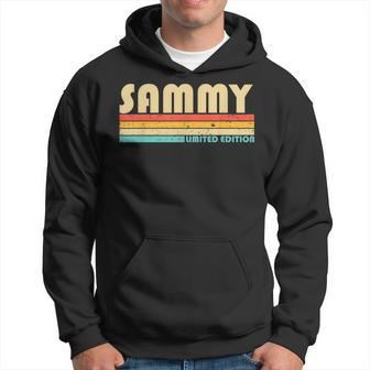 Sammy Name Personalized Retro Vintage Birthday Men Hoodie - Thegiftio UK