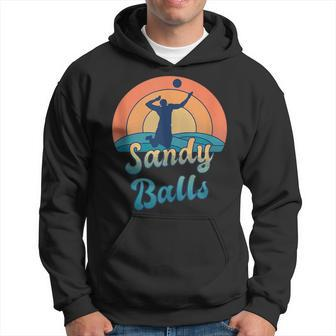 Sandy Balls For A Beach Volleyball Player Hoodie | Mazezy