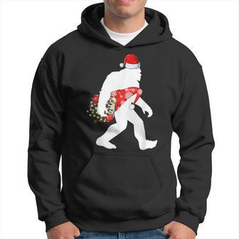 Santa Bigfoot Carrying Gnome Christmas Sasquatch Believe V6 Men Hoodie - Thegiftio UK