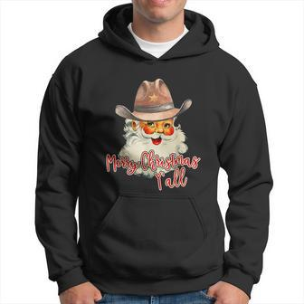Santa Claus Merry Christmas Yall Western Country Cowboy Hoodie - Monsterry CA