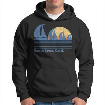 Santa Cruz Ca Sailboat Vintage 80S Sunset Men Hoodie Graphic Print Hooded Sweatshirt - Seseable