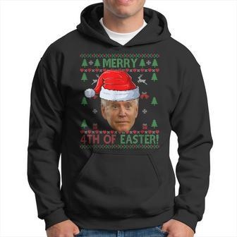 Santa Joe Biden Happy Easter Ugly Christmas V27 Men Hoodie Graphic Print Hooded Sweatshirt - Seseable