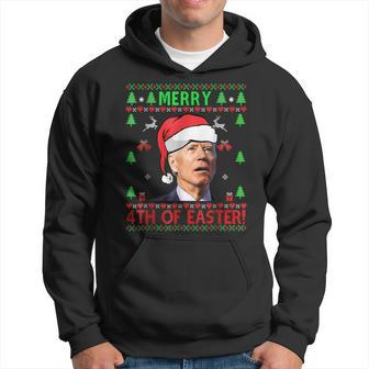 Santa Joe Biden Happy Easter Ugly Christmas V43 Men Hoodie Graphic Print Hooded Sweatshirt - Seseable