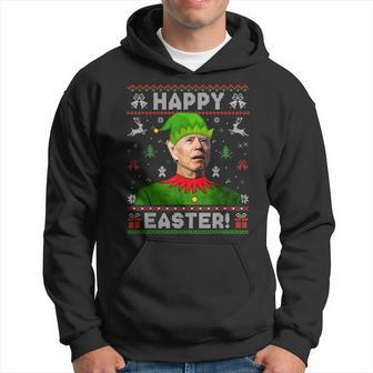 Santa Joe Biden Happy Easter Ugly Christmas V9 Men Hoodie Graphic Print Hooded Sweatshirt - Seseable