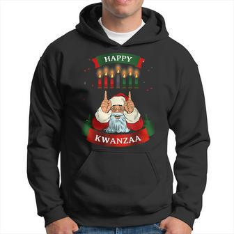 Santa Merry Kwanzaa Christmas Men Hoodie Graphic Print Hooded Sweatshirt - Seseable