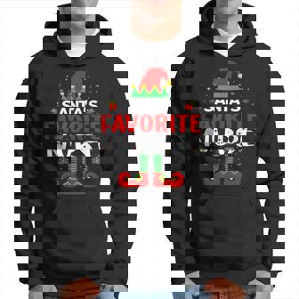 Santas Favorite Nurse Christmas Elf Men Hoodie - Thegiftio