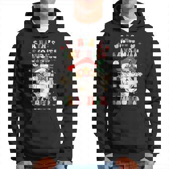 Santas Favorite Teacher Groovy Retro Christmas 70S 80S Xmas Men Hoodie Graphic Print Hooded Sweatshirt - Thegiftio