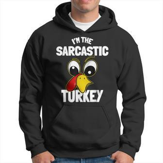 Sarcastic Turkey Family Group Matching Thanksgiving Funny Men Hoodie Graphic Print Hooded Sweatshirt - Seseable