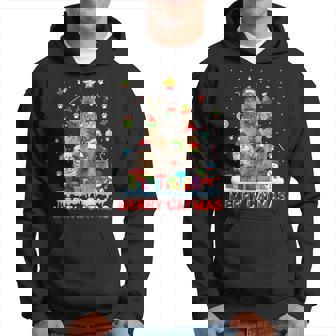 Scottish Fold Cat Lovers Cute Holiday Christmas Tree Men Hoodie - Thegiftio