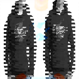 Scottish Map And Flag Souvenir - Distressed Scotland Hoodie | Mazezy