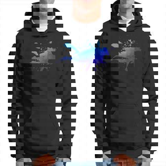 Scuba Diver Snorkeling Diving Lover Vintage Blue Watercolor Hoodie | Mazezy