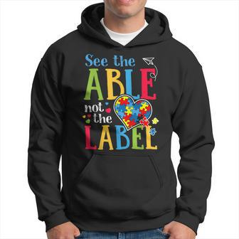 See The Able Not The Label Autism Puzzle Love Heart Hoodie | Mazezy