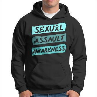 Sexual Assault Awareness Teal Ribbon Hoodie | Mazezy