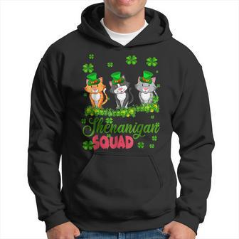 Shenanigan Squad St Patricks Day Leprechaun Cat Lover Gifts Hoodie - Thegiftio UK