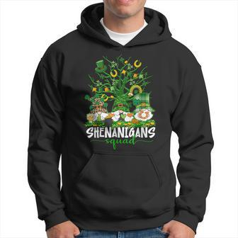 Shenanigans Squad Three Lucky Gnome Shamrock St Patrick Day Hoodie - Seseable