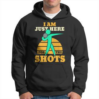 Shot Put Funny Here For The Shots Sport Shot Putter Hoodie | Mazezy