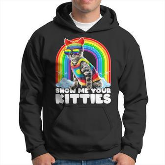 Show Me Your Kitties Lgbt Gay Pride Cat Costume Parade Gift Hoodie - Seseable