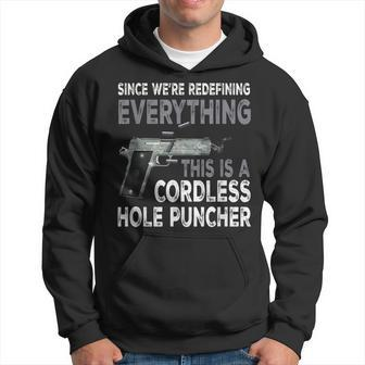 Since Were Redefining Everything This Is A Cordless Hole Hoodie - Seseable