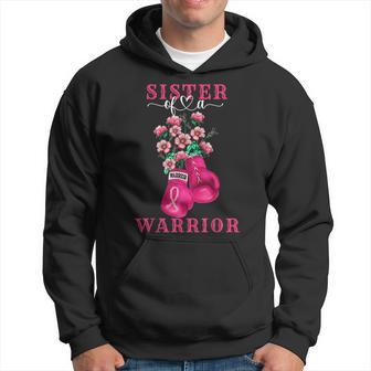Sister Of A Warrior Breast Cancer Awareness Support Squad Men Hoodie - Thegiftio UK