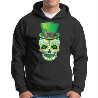 Skull St Patricks Day Irish Funny Saint Patricks Day Of Dead Hoodie - Seseable
