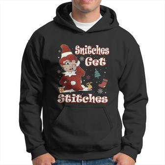 Snitches Get Stitches Elf On Shelf Ugly Christmas Sweater V2 Hoodie - Monsterry