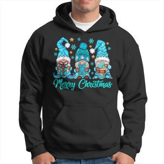 Snowman Gnomies With Snowflakes Cute Winter Gnome Men Hoodie - Thegiftio UK