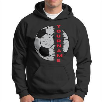 Soccer Custom Name Vintage Sport Lover Sport Player Personalized Men Hoodie - Thegiftio UK