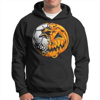 Soccer Player Halloween Pumpkin Skeleton Hallows Day V3 Men Hoodie - Thegiftio UK
