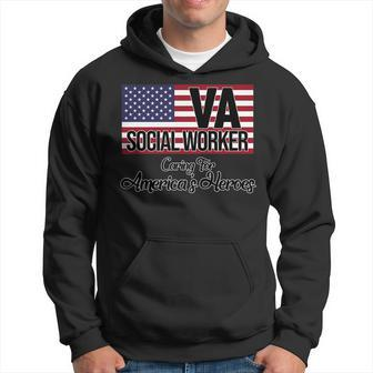 Social Worker Va Usa Flag Social Work Month Graphic Hoodie | Mazezy AU