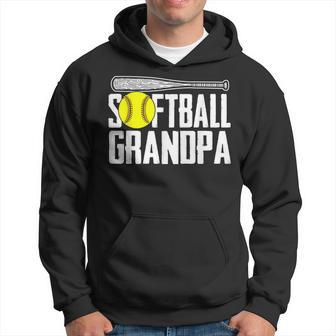 Softball Dad Funny Fathers Day Softball Grandpa Gift For Mens Hoodie | Mazezy