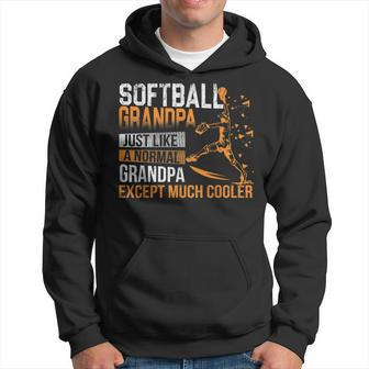 Softball Grandpa Except Much Cooler T Grandpa T Hoodie | Mazezy
