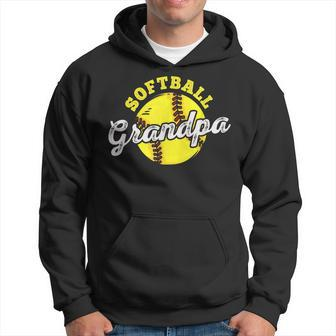 Softball Grandpa Grandfather Fathers Day Hoodie | Mazezy
