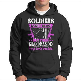 Soldiers Dont Brag Proud Army Grandma Military Grandmother Men Hoodie Graphic Print Hooded Sweatshirt - Seseable