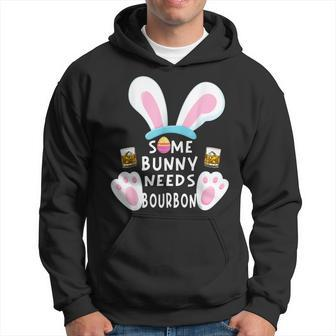 Some Bunny Needs Bourbon Wine Women Rabbit Funny Easter Day Hoodie | Mazezy