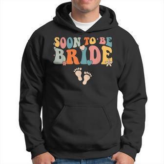 Soon To Be Bride Pregnancy Announcement Retro Groovy Funny Hoodie - Seseable