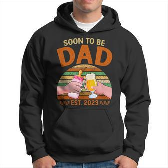Soon To Be Dad Est 2023 Fathers Day New Dad Vintage Hoodie - Thegiftio UK