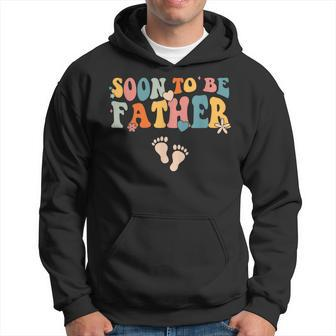 Soon To Be Father Pregnancy Announcement Retro Groovy Funny Hoodie - Seseable
