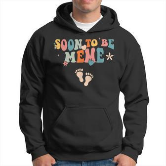 Soon To Be Meme Pregnancy Announcement Retro Groovy Funny Hoodie - Seseable