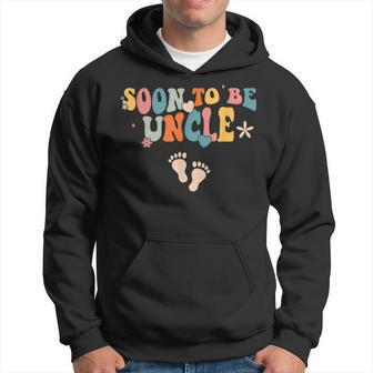 Soon To Be Uncle Pregnancy Announcement Retro Groovy Funny Hoodie - Seseable