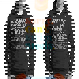 Sorry Cant Swim Meets Funny Retro Swimming Coach Swimmer Hoodie - Thegiftio UK