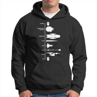 Spaceship Timeline Science Fiction Rocket Hoodie - Seseable