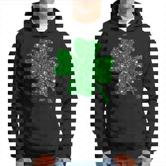 Sparkle Clover Shamrock Irish For St Patricks & Pattys Day V2 Hoodie | Mazezy