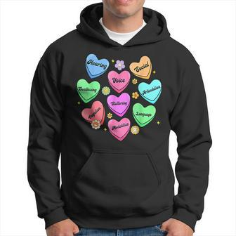 Speech Language Pathologist Funny Valentines Day Candy Heart Hoodie - Seseable