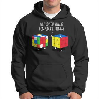 Speed Cubing Puzzle Funny Cubing Cuber Men Hoodie Graphic Print Hooded Sweatshirt - Seseable