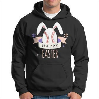 Sport Bunny Baseball Easter Day Egg Rabbit Baseball Ears Funny Hoodie