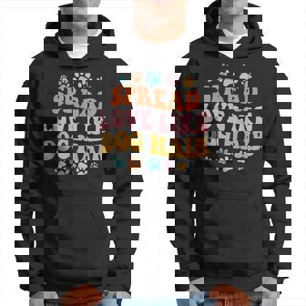 Spreads Love Like Dog Hair Groovy Dog Mom Dog Dad Dog Mama Hoodie | Mazezy