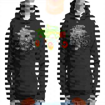 St Patrick Shamrock Driving Monster Truck St Patricks Day Hoodie | Mazezy