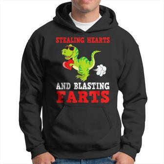 Stealing Hearts And Blasting Farts T Rex Cute Toddler Hoodie - Seseable